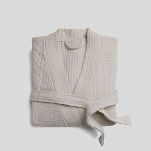 Parachute - Cloud Cotton Robe in Bone, Size: Small
